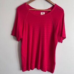 Sundry Tencel Pima Cotton Soft Short Sleeve Loungewear Top